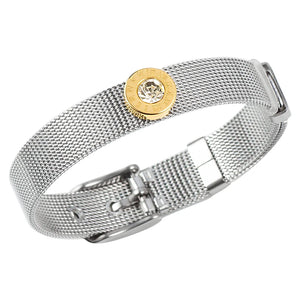 316L Stainless Steel Adjustable Wristband Bracelet with Roman Numbers