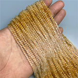 3MM Gradient Round Faceted Beads Tourmaline Fluorite Opal Stones