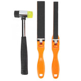 3pcs Sandpaper Ruler Polishing Rod Hammer Jewelry Polishing Tools Set