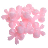 450pcs/Lot Acrylic Ribbon Knot Bow Beads Solid Pastel Colors 20*15MM