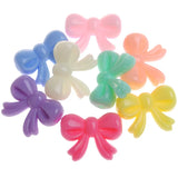 450pcs/Lot Acrylic Ribbon Knot Bow Beads Solid Pastel Colors 20*15MM