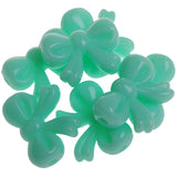 450pcs/Lot Acrylic Ribbon Knot Bow Beads Solid Pastel Colors 20*15MM