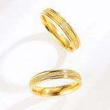 4mm Frosted Stainless Steel Ring Set Couple Wedding Band