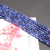 4mm Natural Stone Kyanite Faceted Beads for DIY Crafts - 14'' Strand
