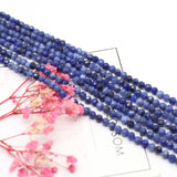 4mm Natural Stone Kyanite Faceted Beads for DIY Crafts - 14'' Strand