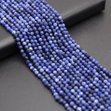4mm Natural Stone Kyanite Faceted Beads for DIY Crafts - 14'' Strand