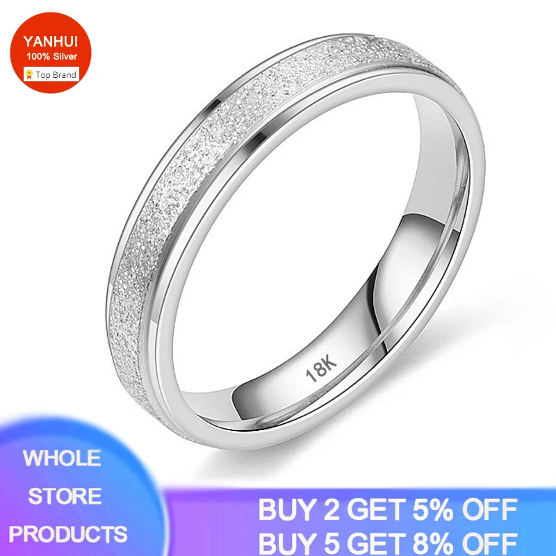 4mm Frosted Ring For Men And Women Exclusive Couple Wedding Band Ring