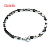 4mm Stainless Steel Coffee Plating Long Strip Bracelet
