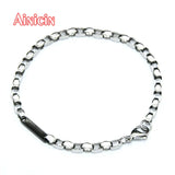 4mm Stainless Steel Coffee Plating Long Strip Bracelet
