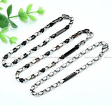 4mm Stainless Steel Coffee Plating Long Strip Bracelet