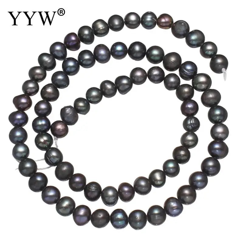 5-6mm Natural Dark Green Freshwater Pearl Beads DIY Jewelry Making