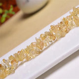 Natural Citrine Gravel Beads Crushed Crystal DIY Charms Bracelet Jewelry