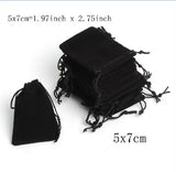 50Pcs/lot 5x7cm Velvet Drawstring Pouch Jewelry Christmas Wedding Bag