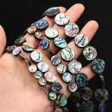 5pcs Abalone Shell Coin Beads for Jewelry Making DIY Charms Necklace Bracelet