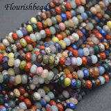 5x8mm Faceted Rondlle Natural Stone Beads 2 strand/lot
