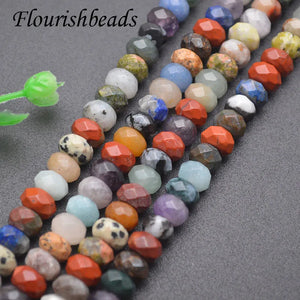 5x8mm Faceted Rondlle Natural Stone Beads 2 strand/lot