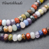 5x8mm Faceted Rondlle Natural Stone Beads 2 strand/lot