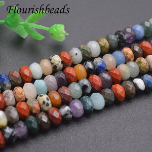 5x8mm Faceted Rondlle Natural Stone Beads 2 strand/lot