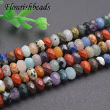 5x8mm Faceted Rondlle Natural Stone Beads 2 strand/lot