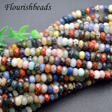 5x8mm Faceted Rondlle Natural Stone Beads 2 strand/lot
