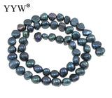 6-7mm Natural Freshwater Pearl Beads Dark Green Baroque Pearl Loose Beads