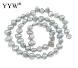 100% Natural Grey Baroque Pearl Loose Beads, 6-7mm, DIY Jewelry Making