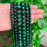 6/8/10mm AA Malachite Bead Round Loose Beads for Jewelry Making DIY