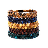 6mm Tiger Eye Stone Beads Double Layer Bracelet