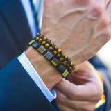 6mm Tiger Eye Stone Beads Double Layer Bracelet
