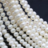 Natural Round Pearl Loose Beads 7-8mm Women's DIY Jewelry