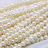 Natural Round Pearl Loose Beads 7-8mm Women's DIY Jewelry