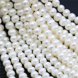 Natural Round Pearl Loose Beads 7-8mm Women's DIY Jewelry