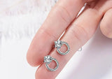 7mm Round CZ Stud Earring 925 Silver Sterling Fine Jewelry Brincos