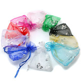 Random Mix Colors Organza Bags Wedding Gift Pouches 100pcs