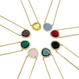 Crystal Pendant Jewelry Sets - Purple Yellow Red Necklace for Women