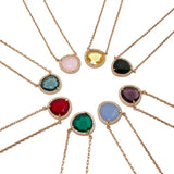 Crystal Pendant Jewelry Sets - Purple Yellow Red Necklace for Women