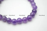 8mm Amethyst Stone Round Beads Bracelet