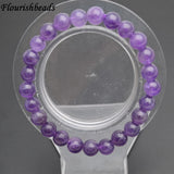 8mm Amethyst Stone Round Beads Bracelet