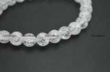 8mm Clear Crack Crystal Quartz Stone Bracelet