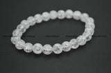 8mm Clear Crack Crystal Quartz Stone Bracelet