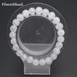 8mm Clear Crack Crystal Quartz Stone Bracelet