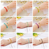 8mm Natural Stone Beads Bracelet Elastic Jewelry Set