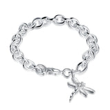 925 Silver Dragonfly Zircon Bracelet for Women