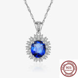 925 Silver Ruby Pendant Necklace Elegant Jewelry