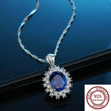 925 Silver Ruby Pendant Necklace Elegant Jewelry