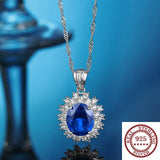 925 Silver Ruby Pendant Necklace Elegant Jewelry