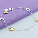 925 Silver Heart Charm Bracelet for Women Girl Chain Bracelet