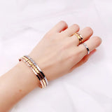 925 Silver & Plated Honeycomb Bracelet - Smooth Surface Bangle Style