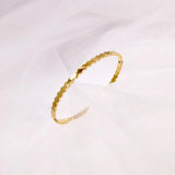925 Silver & Plated Honeycomb Bracelet - Smooth Surface Bangle Style