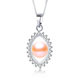 925 Silver Freshwater Pearl Pendant For Women with Zircon